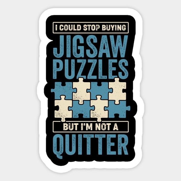 Funny Jigsaw Puzzle Lover Puzzler Gift Puzzle Sticker TeePublic